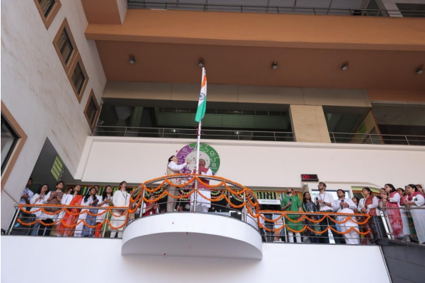 flag hoisting at we school